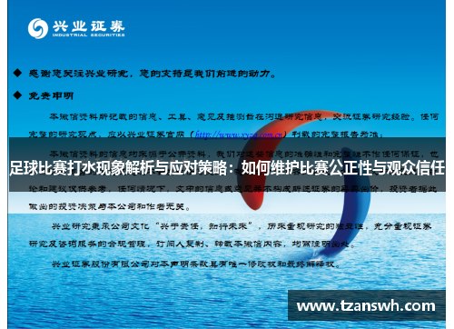 足球比赛打水现象解析与应对策略：如何维护比赛公正性与观众信任